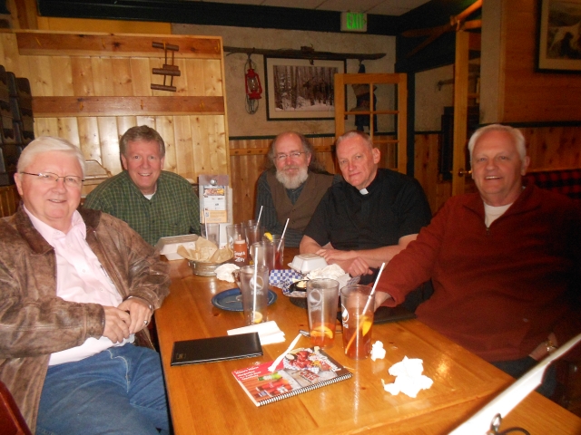 Our local pastors group took Dave for lunch at Famous Daves in Fort Union, Utah. March 20th -- the BIG 70th!