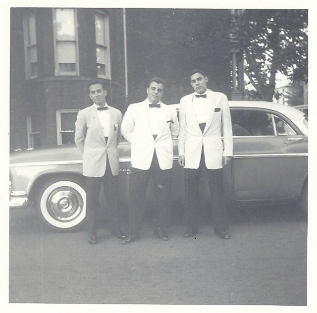 Neal Wellins, Mark Levin, and Hank Rosen going to the senior prom 1961.